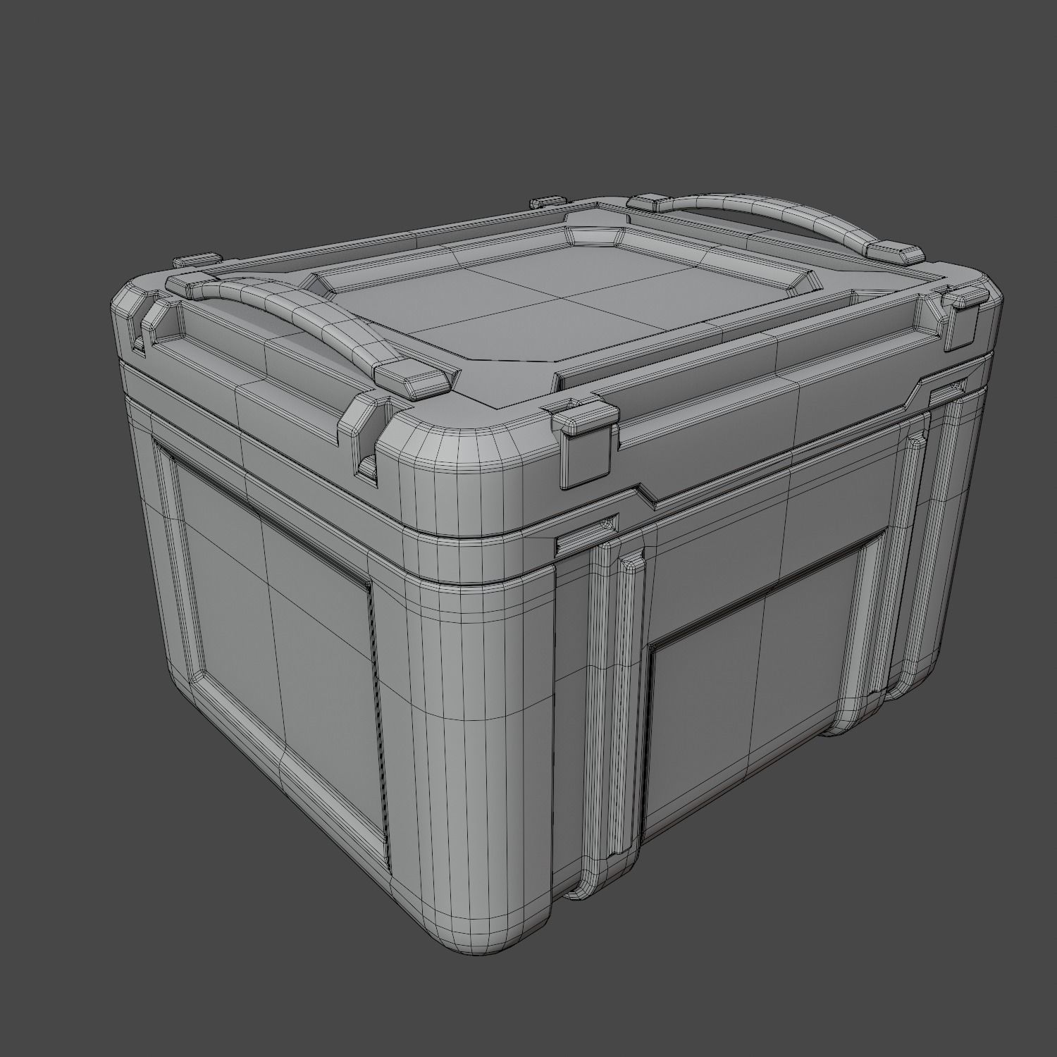 Sci-fi crate Low-poly 3D model_5