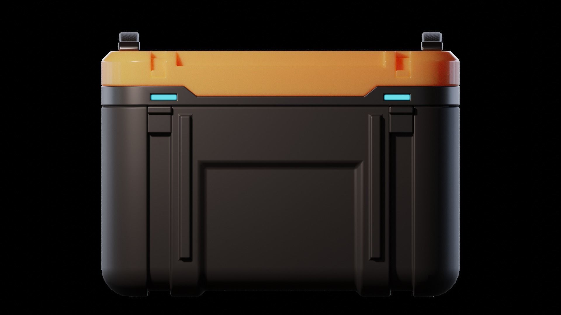 Sci-fi crate Low-poly 3D model_6