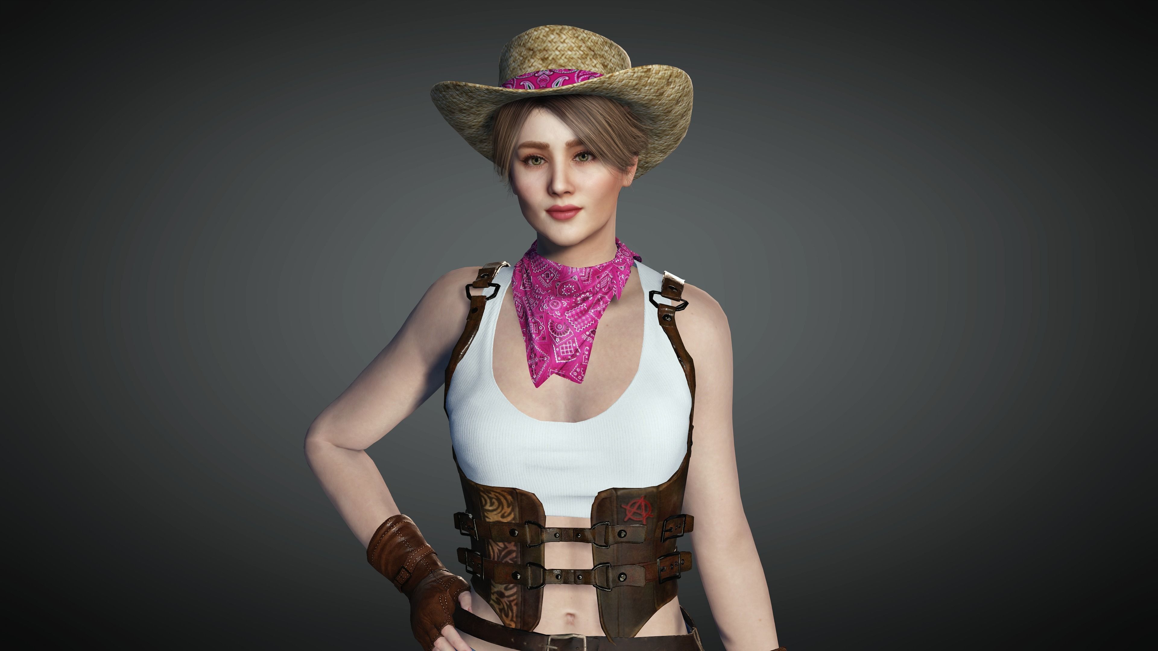 AAA Realistic Female Character 26 Low-poly 3D model_2