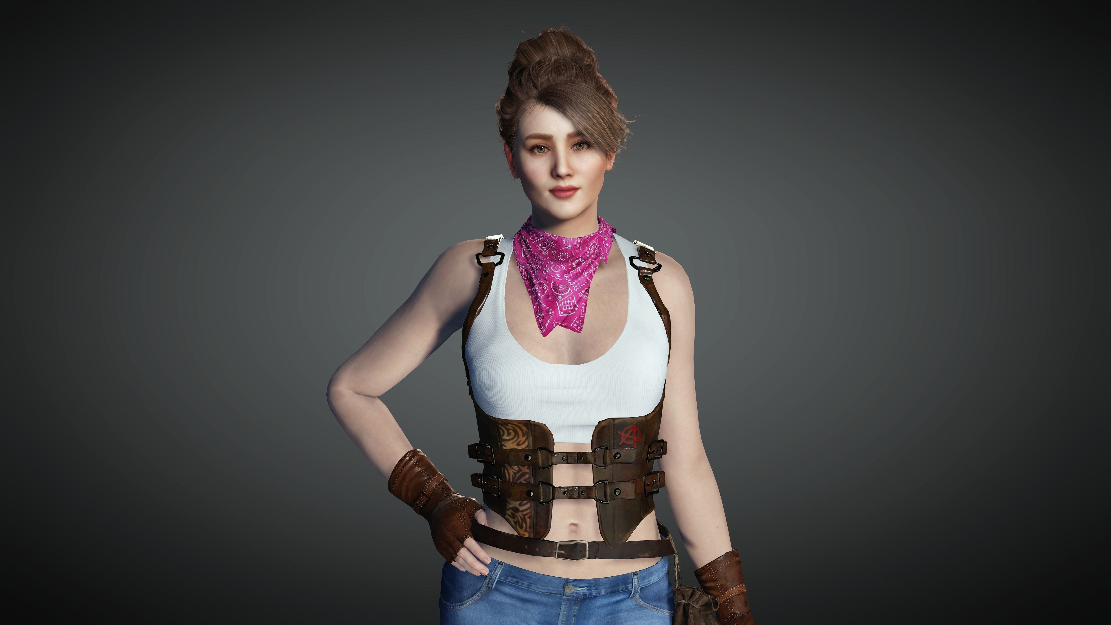 AAA Realistic Female Character 26 Low-poly 3D model_22