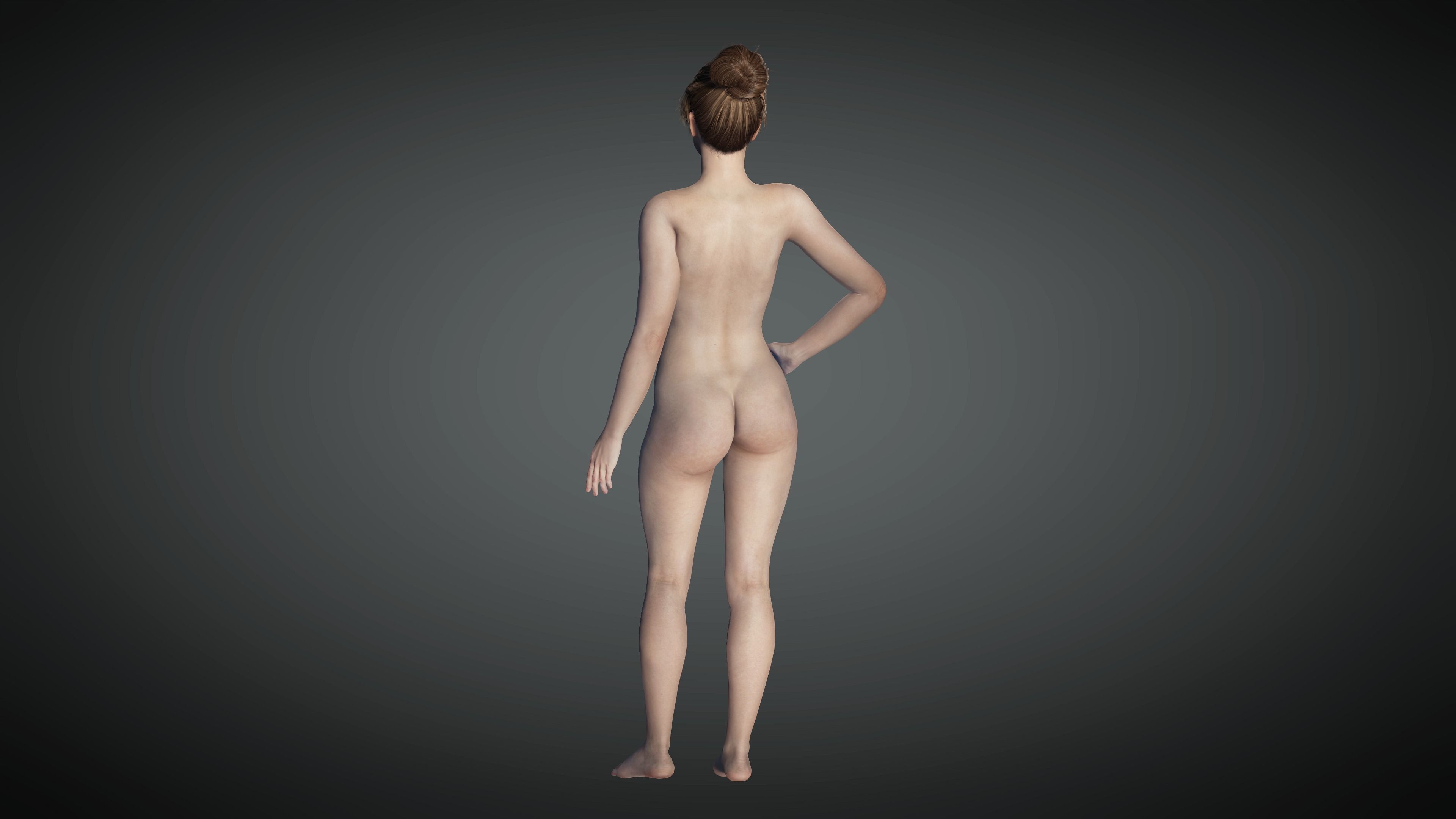AAA Realistic Female Character 26 Low-poly 3D model_13