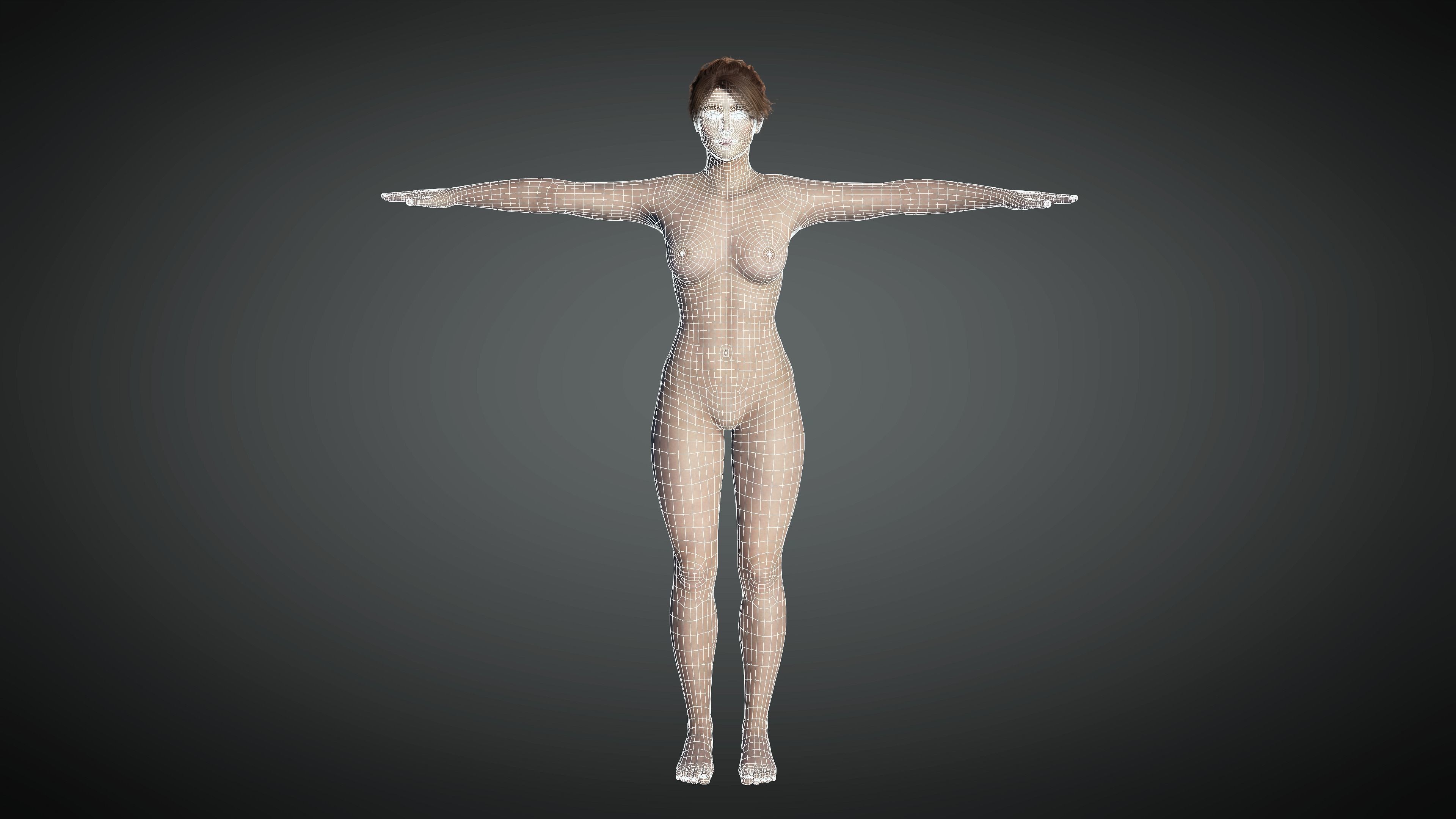 AAA Realistic Female Character 26 Low-poly 3D model_26