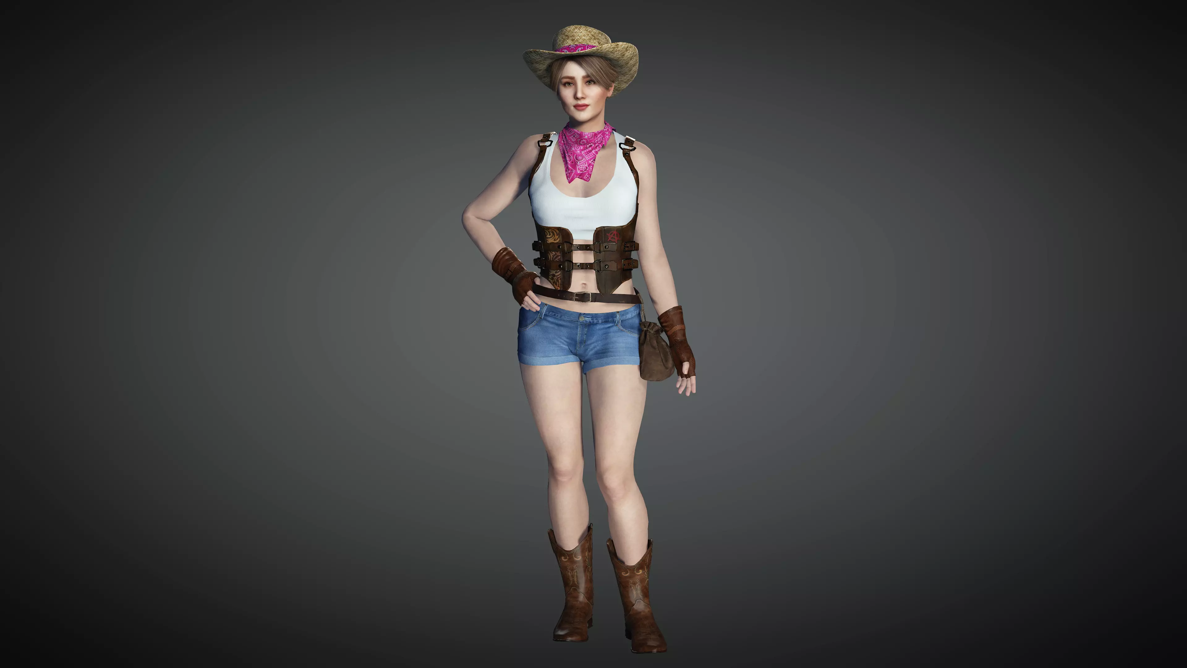 AAA Realistic Female Character 26 Low-poly 3D model_0