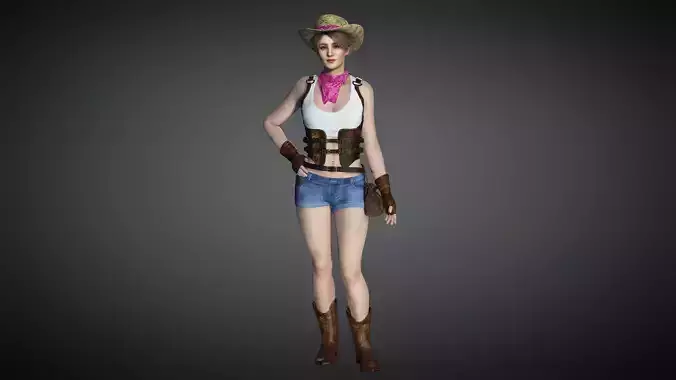 AAA Realistic Female Character 26 Low-poly 3D model