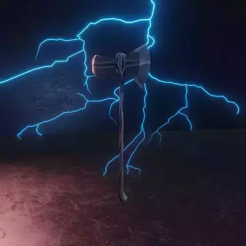 Stormbreaker axe Low-poly 3D model