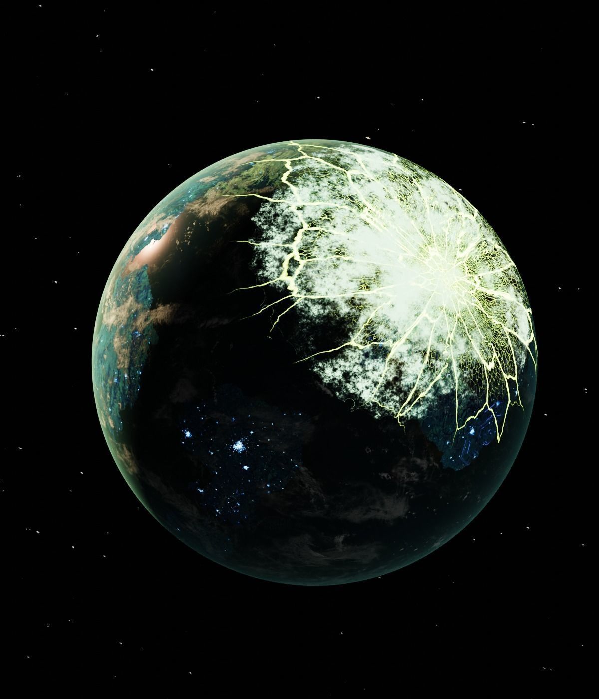 Procedurally Exploding Planets 3D model_5