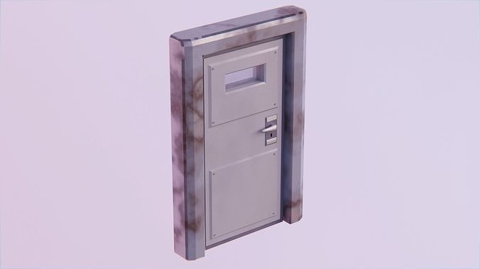 Metal Security Door Low-poly 3D model