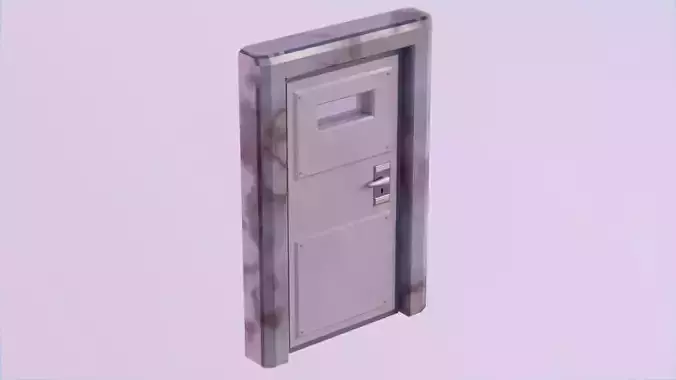 Metal Security Door Low-poly 3D model
