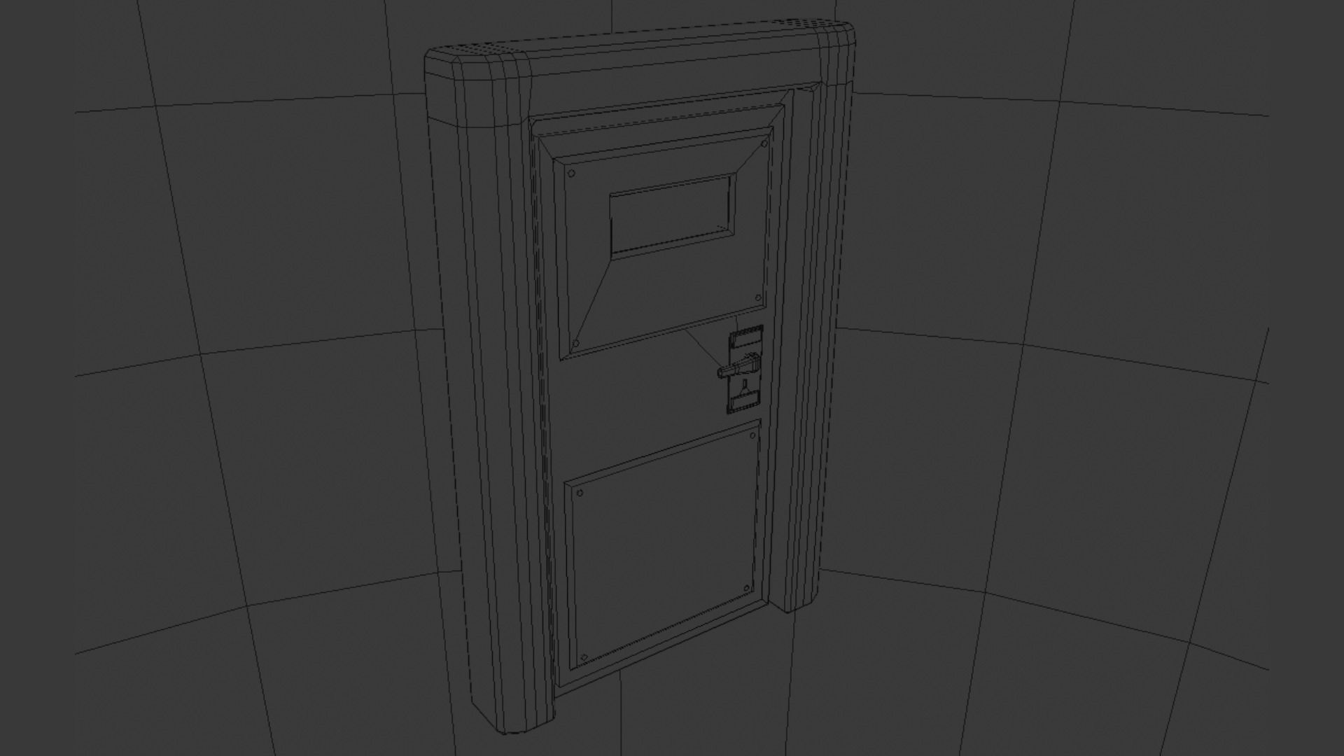 Metal Security Door Low-poly 3D model_5