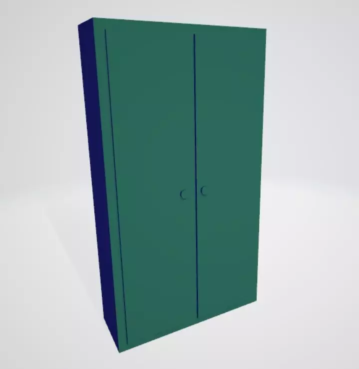 1 18 Scale Diorama Garage Cabinet - Doors not open 3D model_0