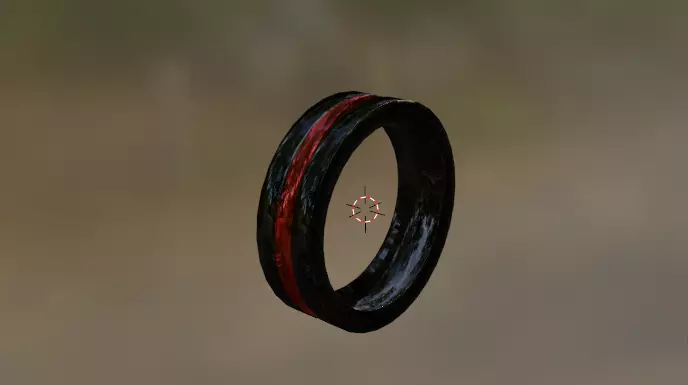 Black Ring Low-poly 3D model_0