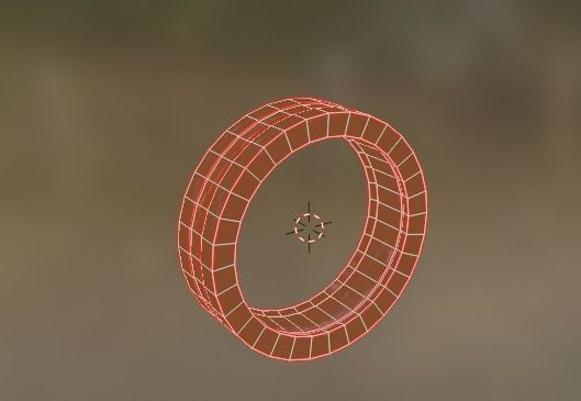 Black Ring Low-poly 3D model_2