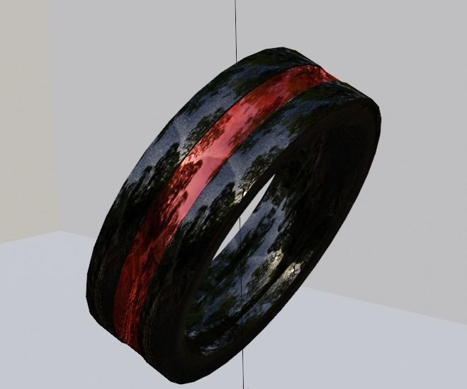 Black Ring Low-poly 3D model_3