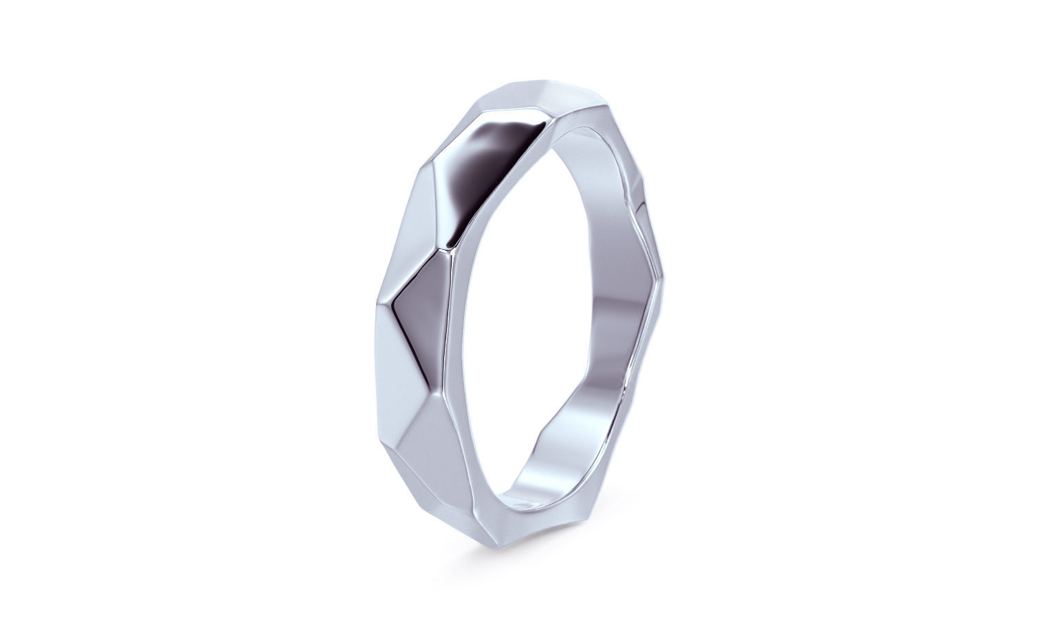 geometric gold ring 3D print model_10