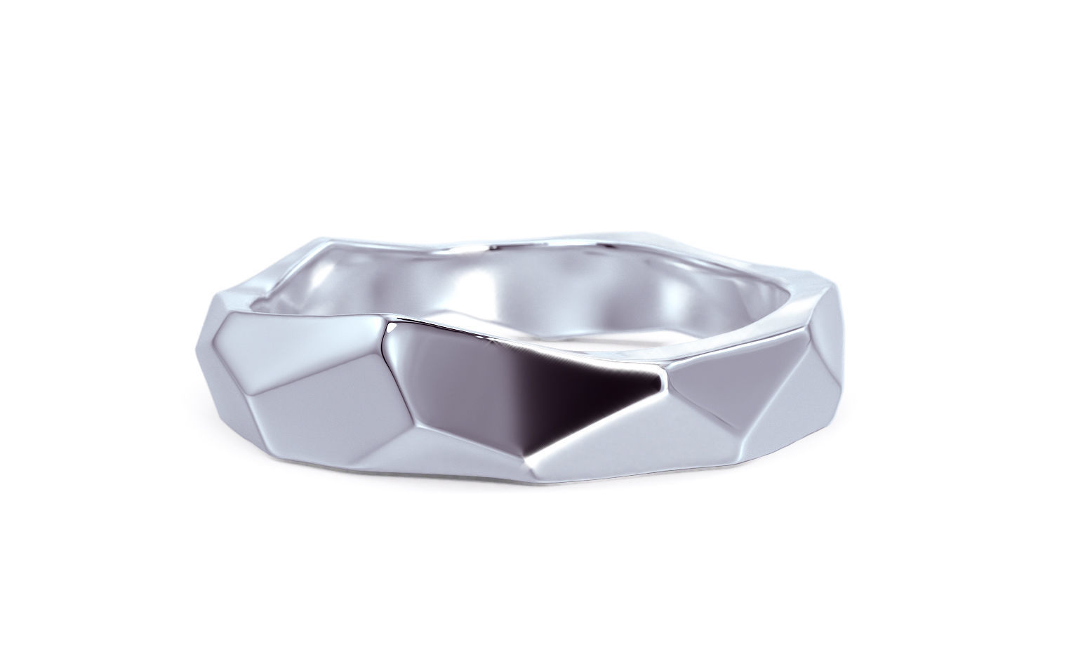 geometric gold ring 3D print model_11