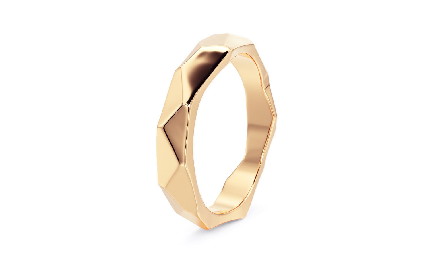 geometric gold ring 3D print model_6