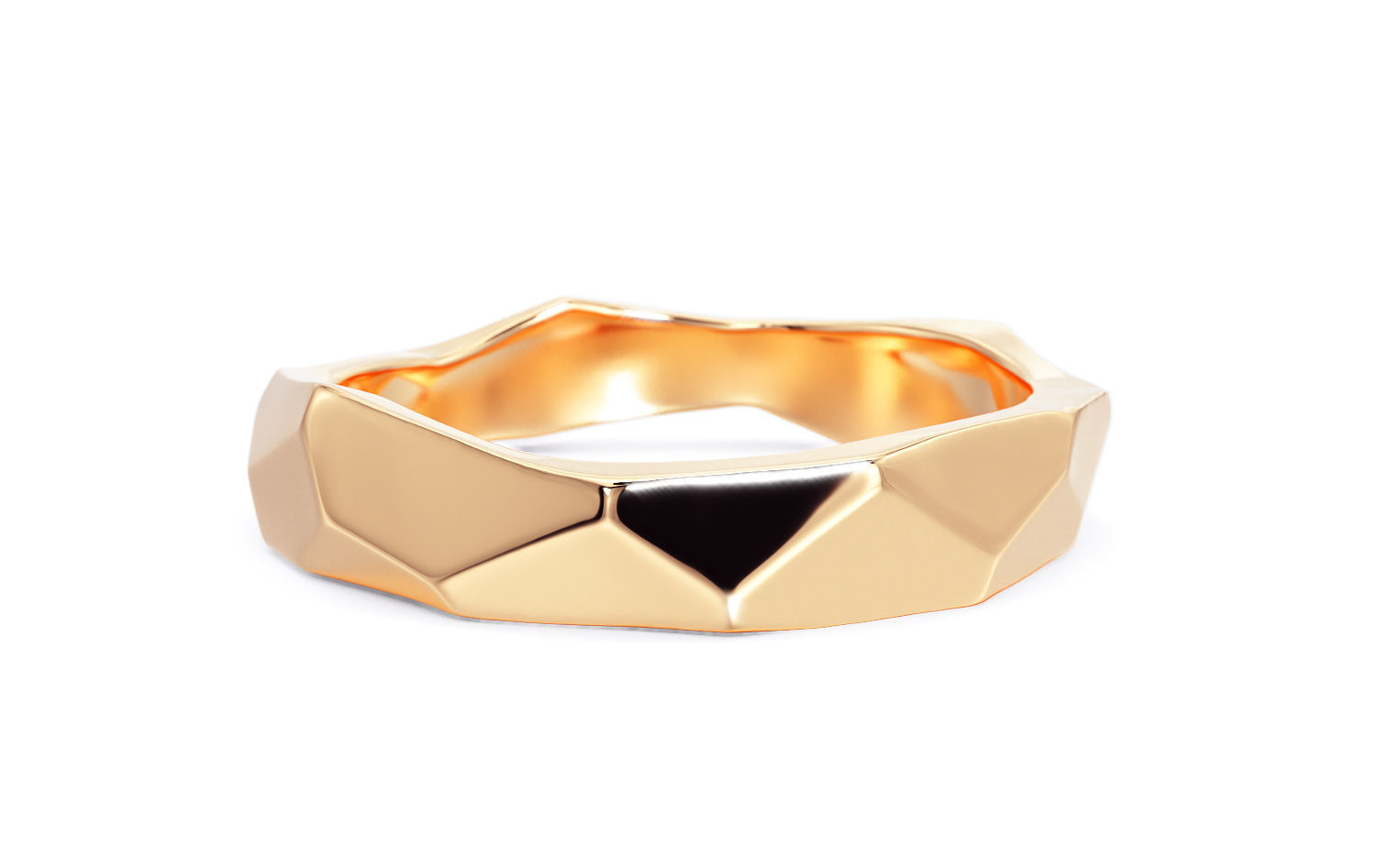 geometric gold ring 3D print model_7