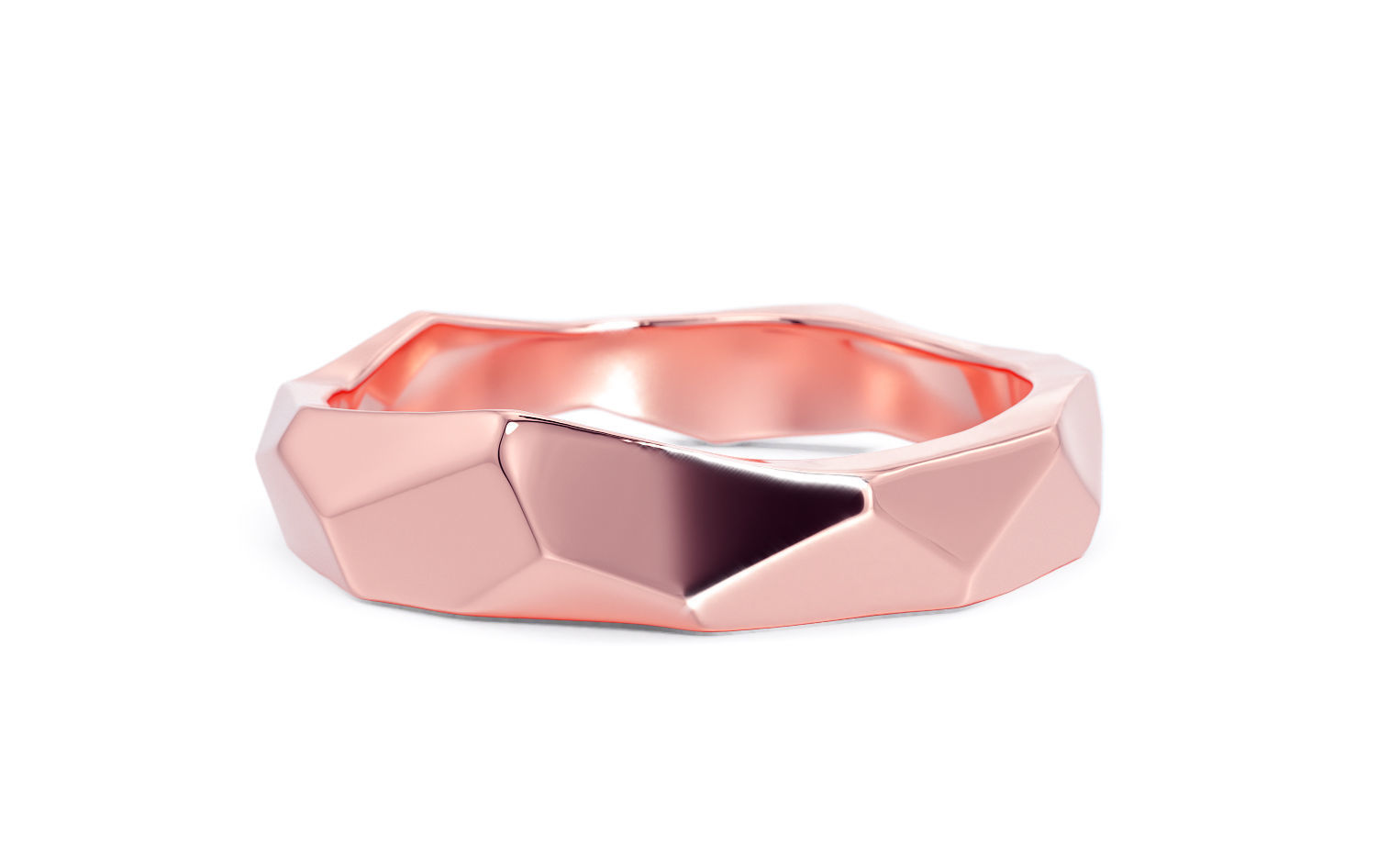 geometric gold ring 3D print model_16