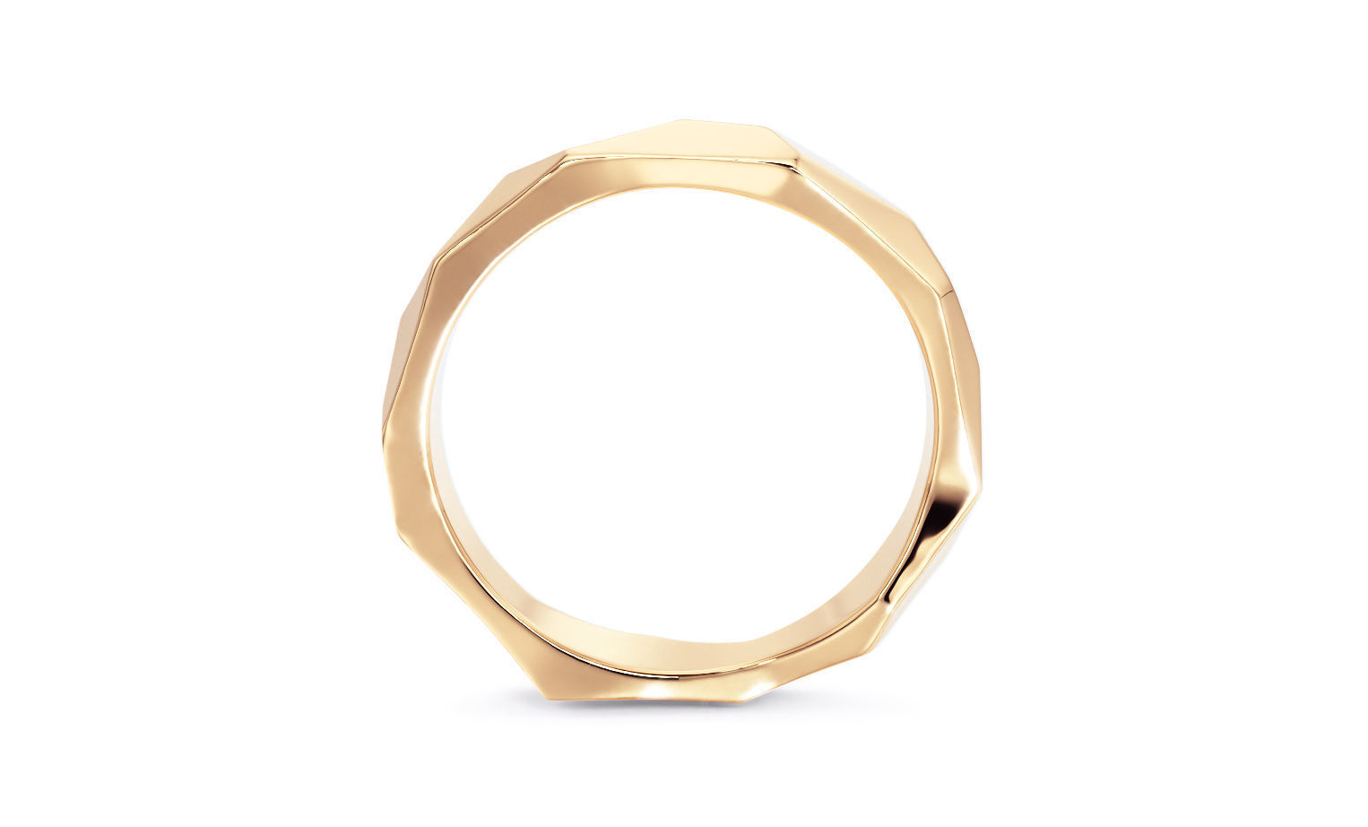 geometric gold ring 3D print model_4