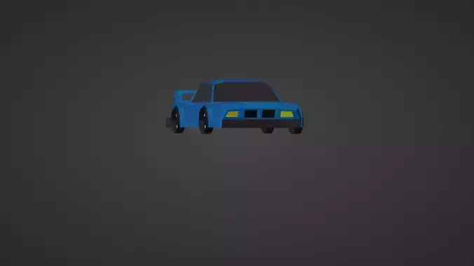 Low Poly Racing Car with a Perfect Topology Free low-poly 3D model