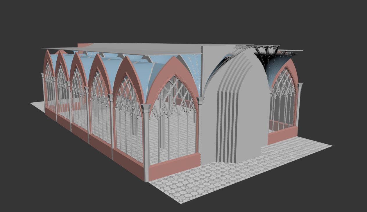 Gothic hall 3D model_15