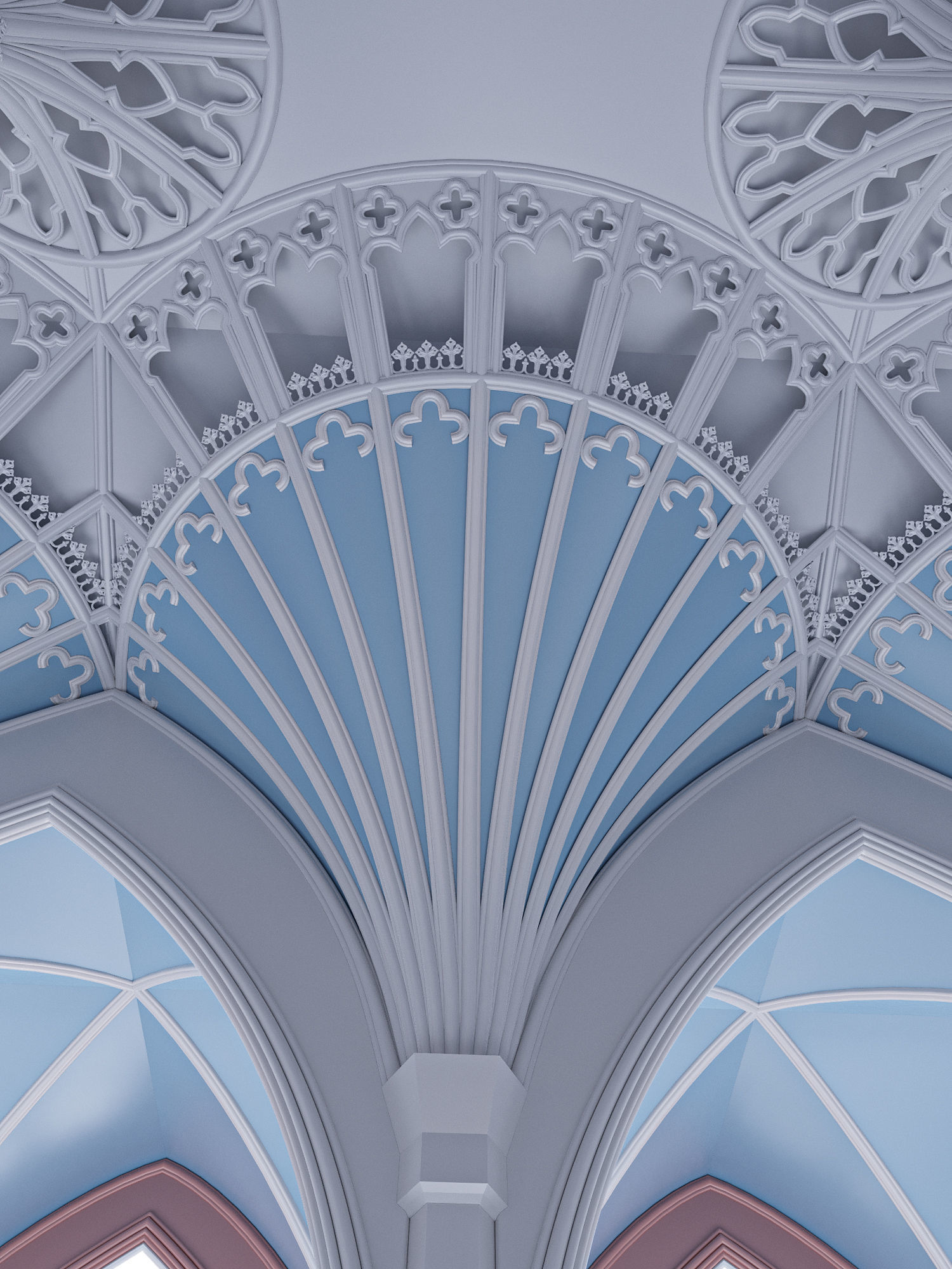 Gothic hall 3D model_9