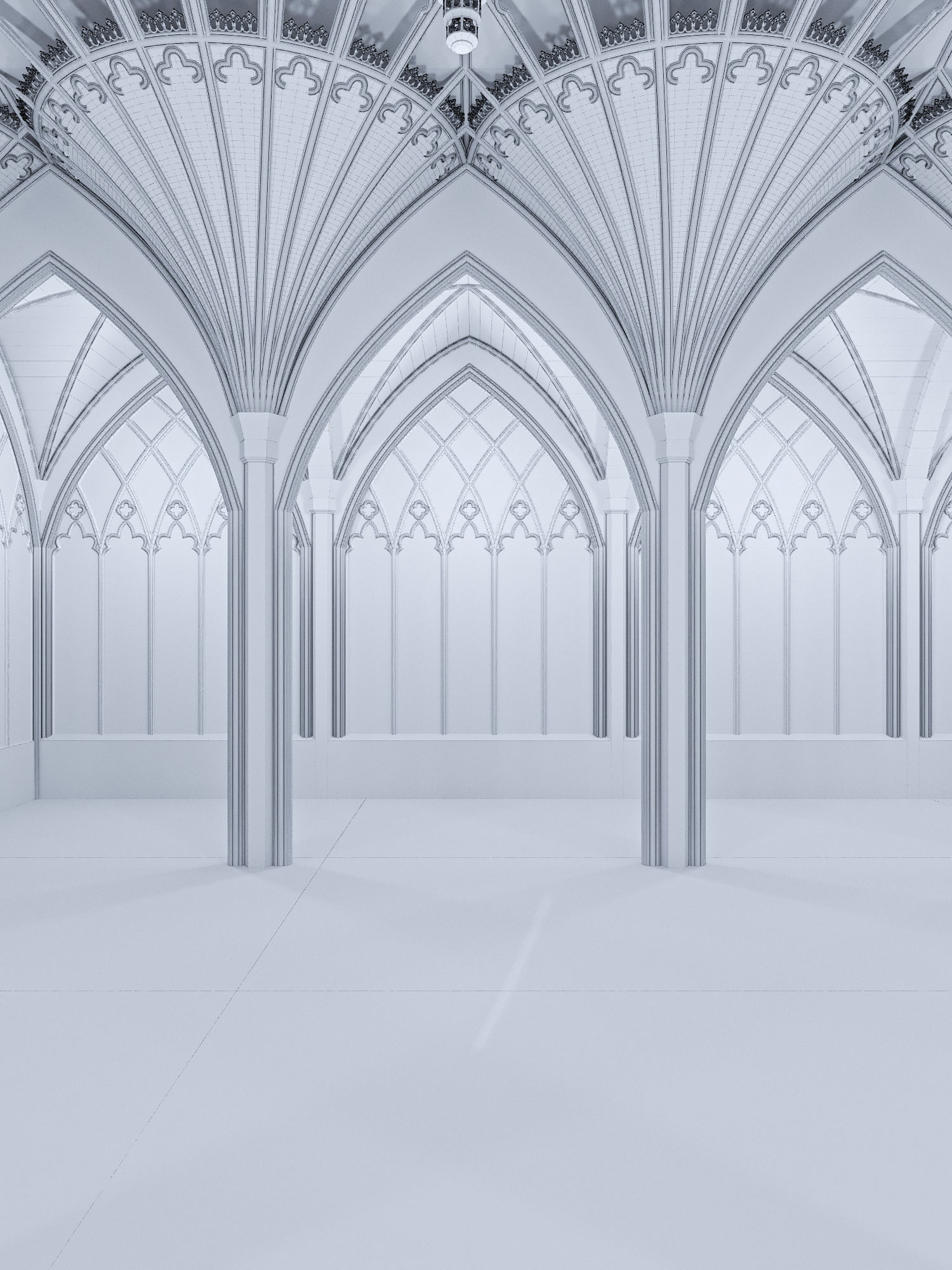 Gothic hall 3D model_12