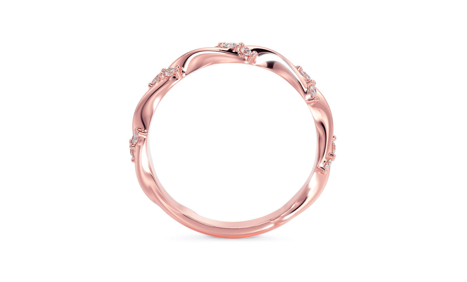 gold ring with diamonds 3D print model_13
