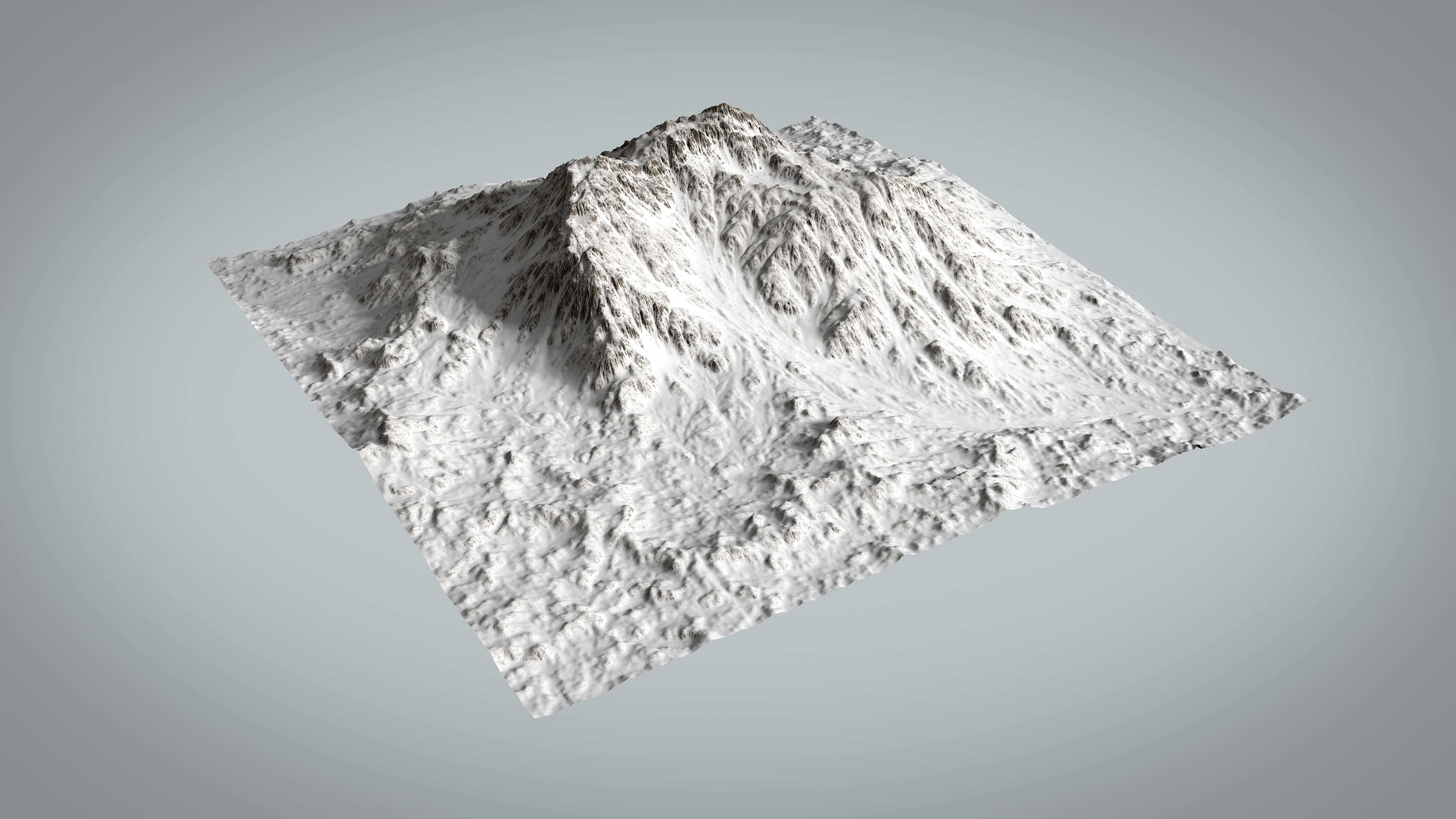 Desert Mountain with Summer and Winter Textures Low-poly 3D model_7