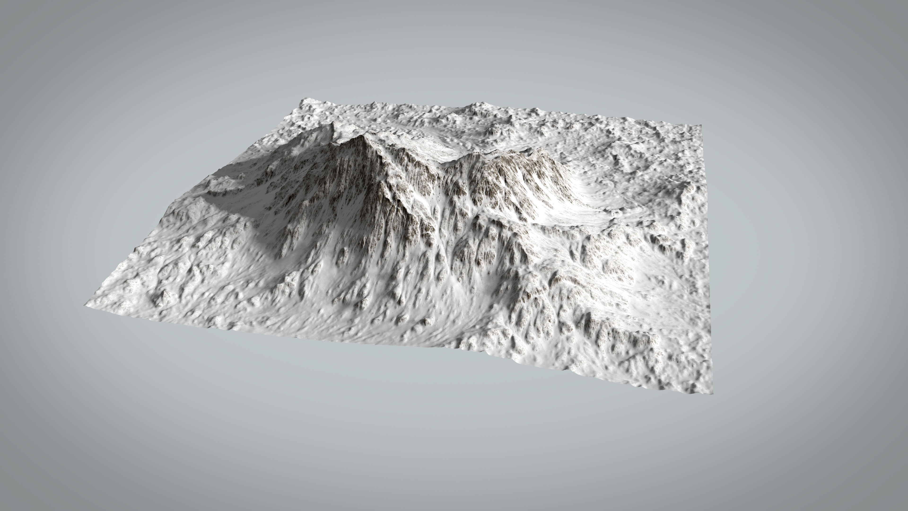 Desert Mountain with Summer and Winter Textures Low-poly 3D model_13