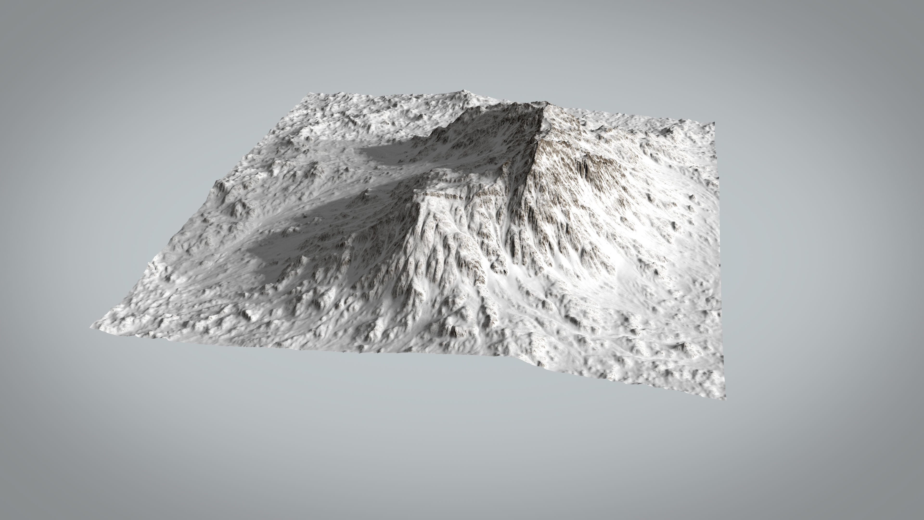 Desert Mountain with Summer and Winter Textures Low-poly 3D model_9