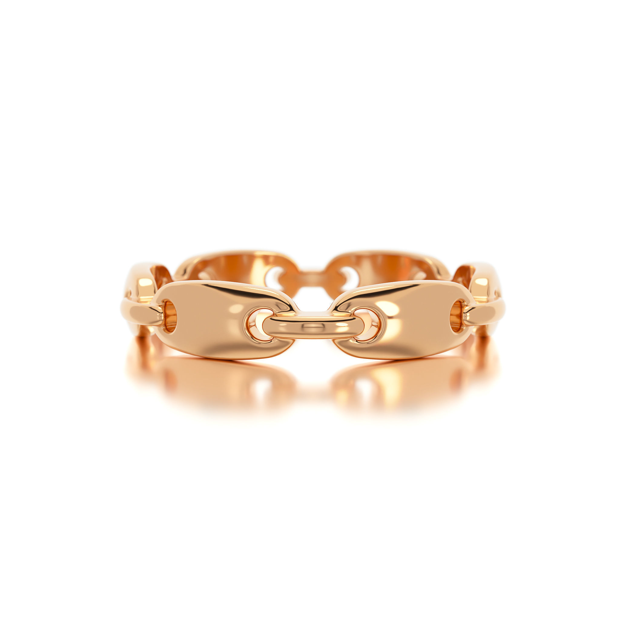 gold chain ring  3D print model_14