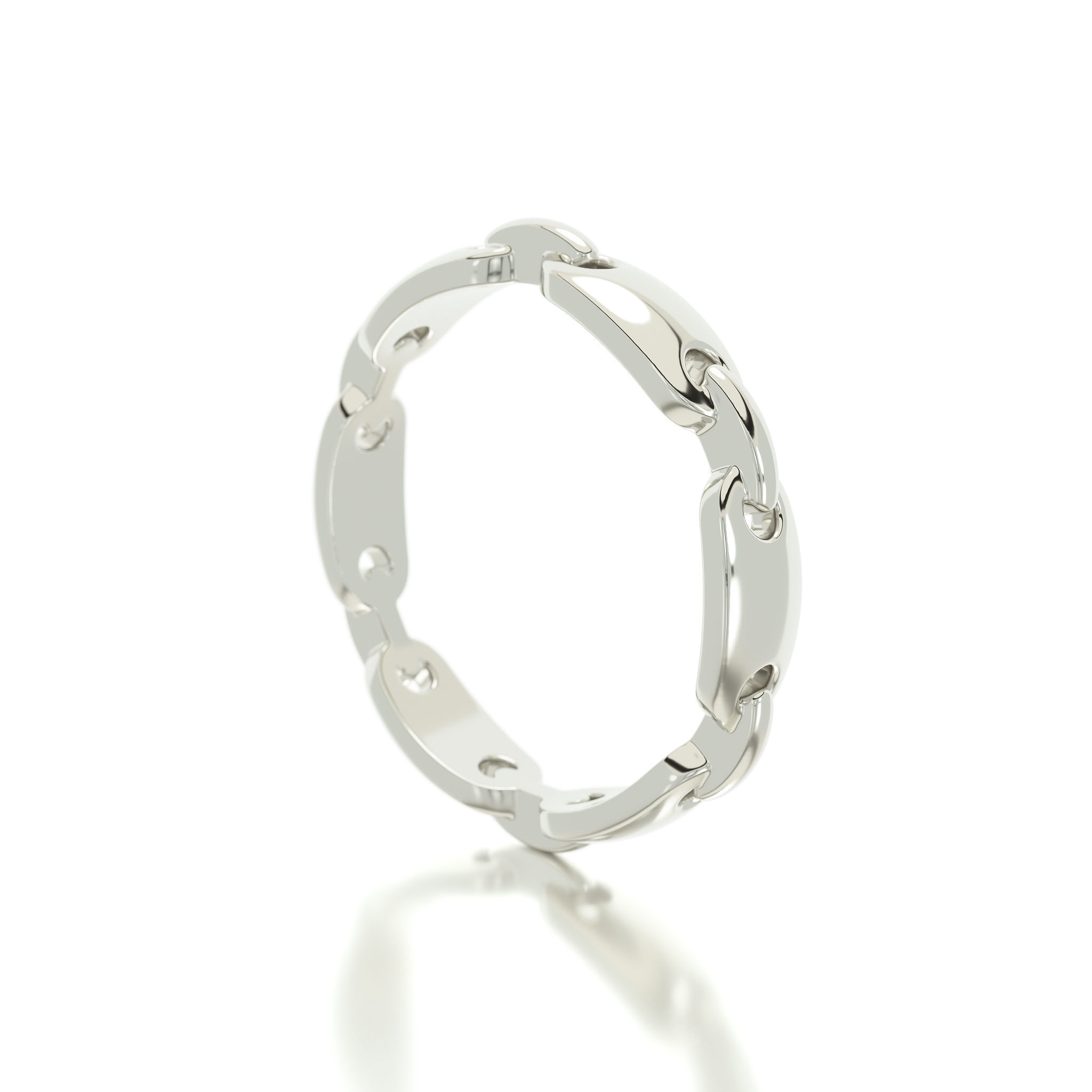 gold chain ring  3D print model_5