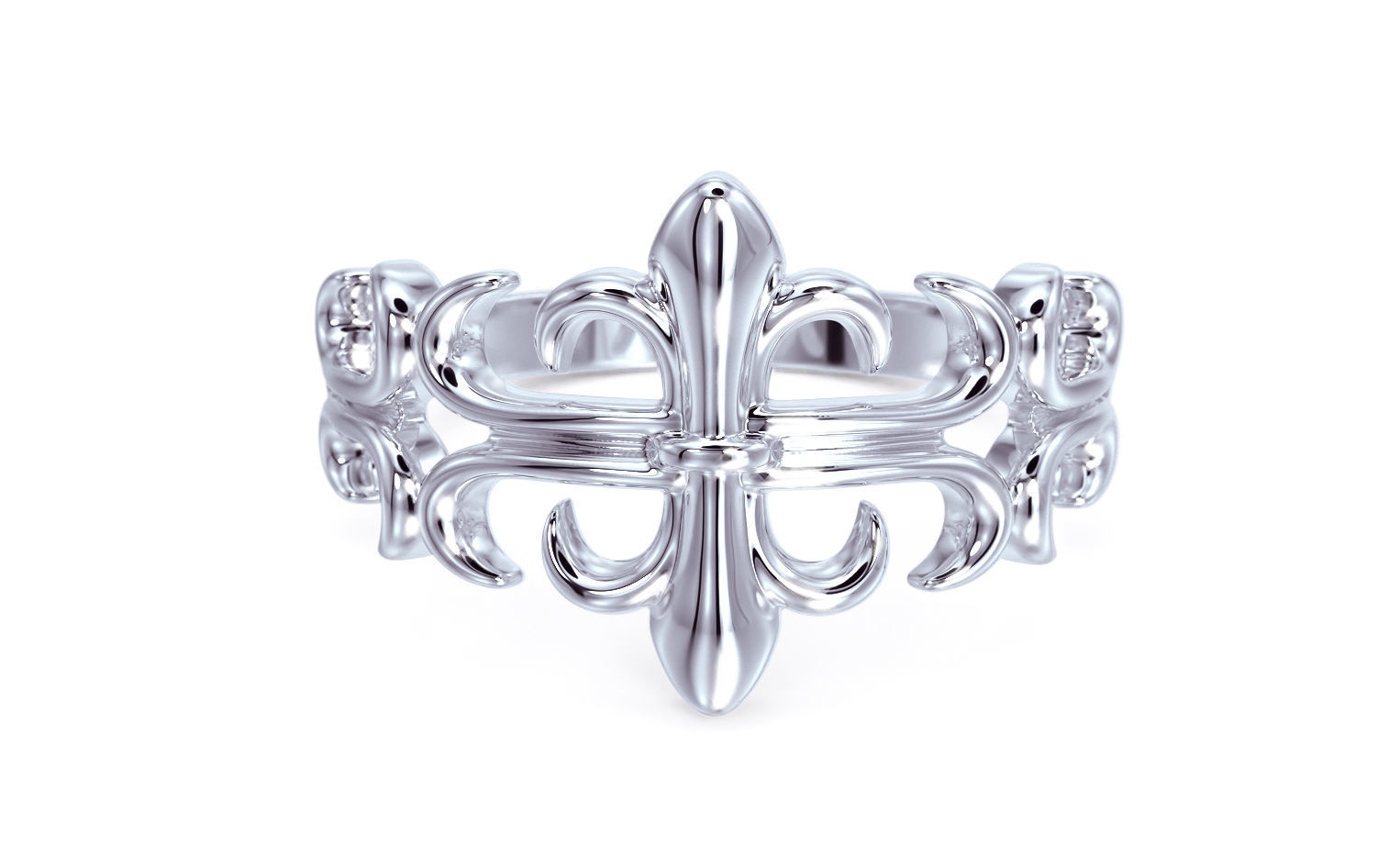 golthic gold ring  3D print model_12