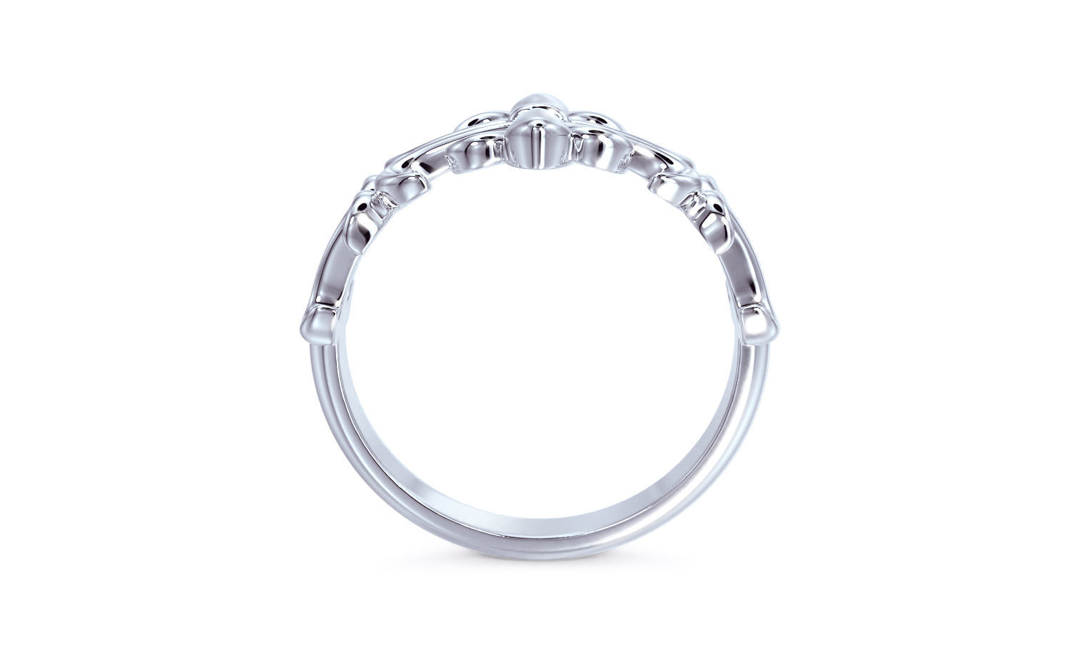 golthic gold ring  3D print model_9