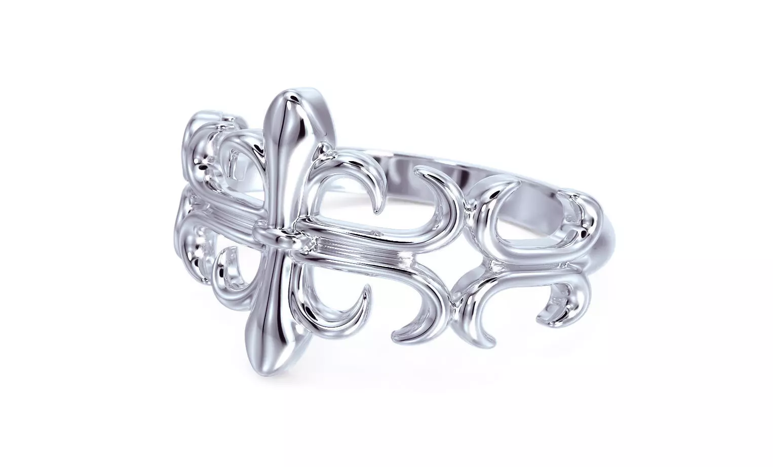 golthic gold ring  3D print model_0