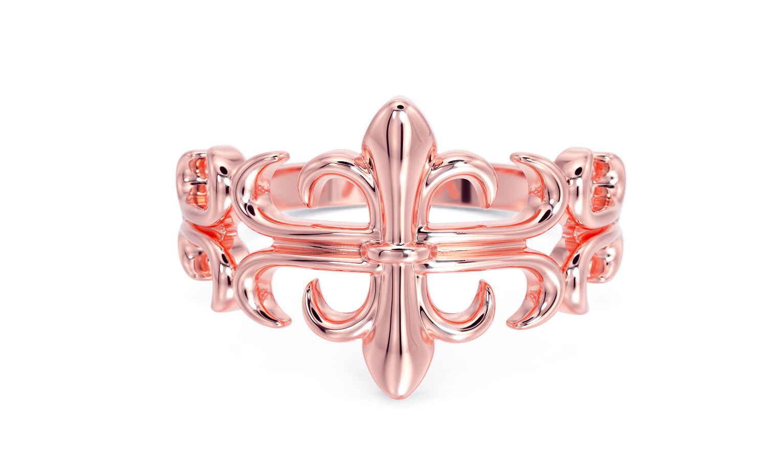 golthic gold ring  3D print model_16