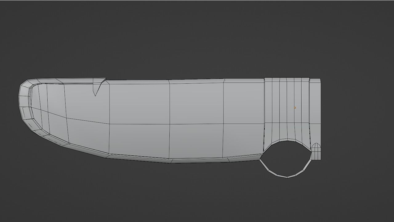 Engraved Knife  Low-poly 3D model_17