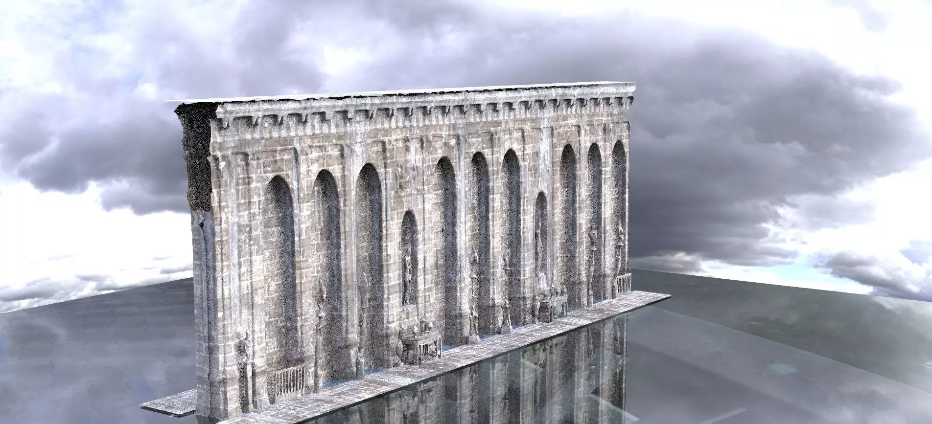 Mansion house Horror Hallway 2 3D model_0