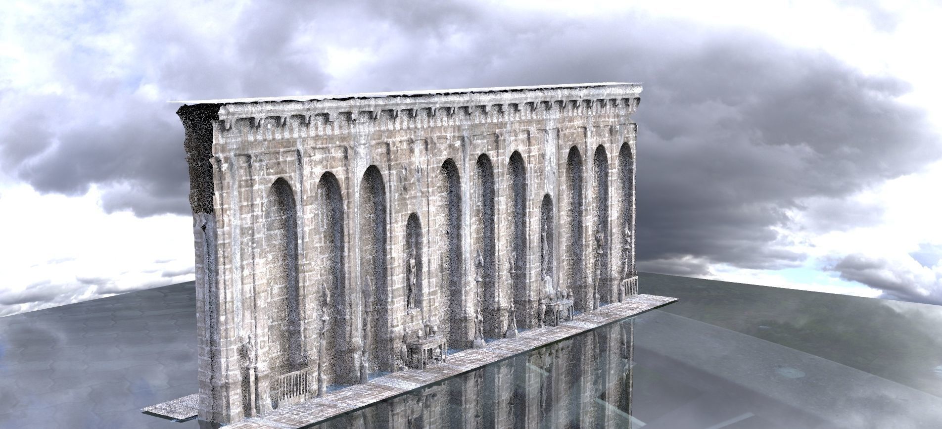 Mansion house Horror Hallway 2 3D model_1