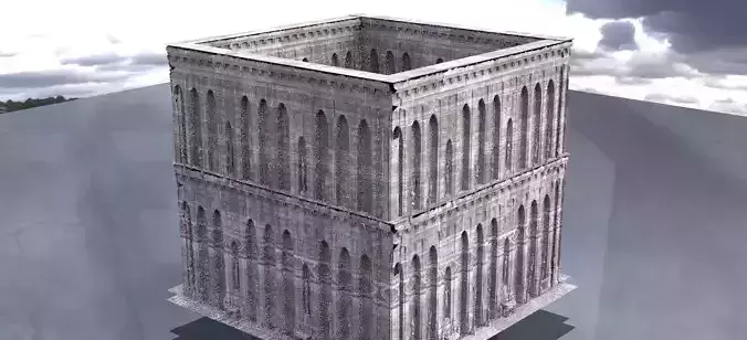 Mansion house Horror Hallway wall 2 layers