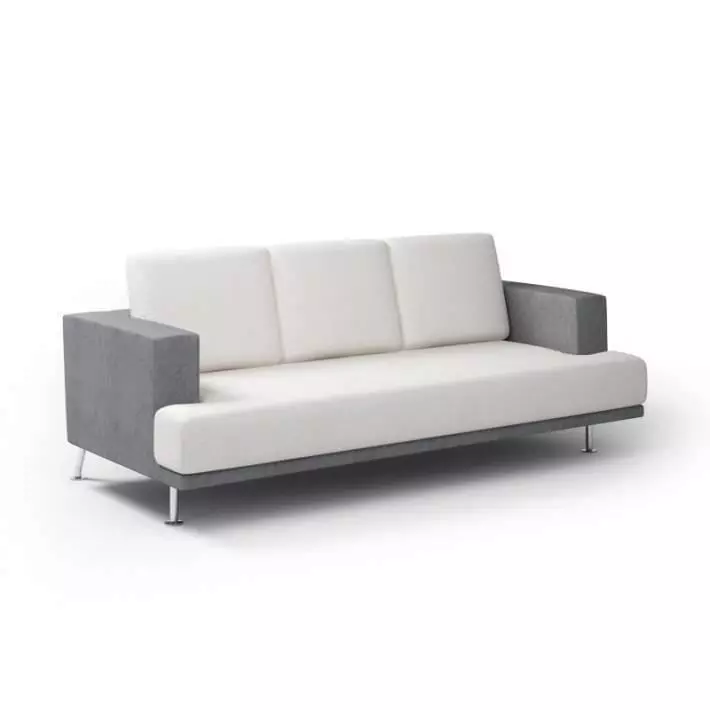 Modern Gray Couch 3D model_0