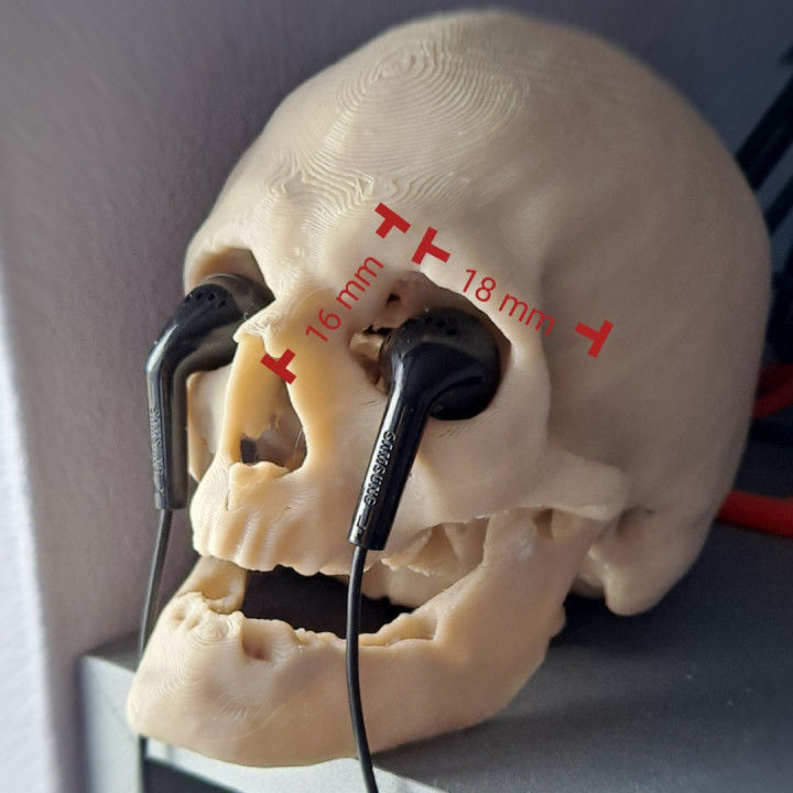 Halloween Skull Earphones - Earpods Holder Storage-3D printable Free 3D print model_2