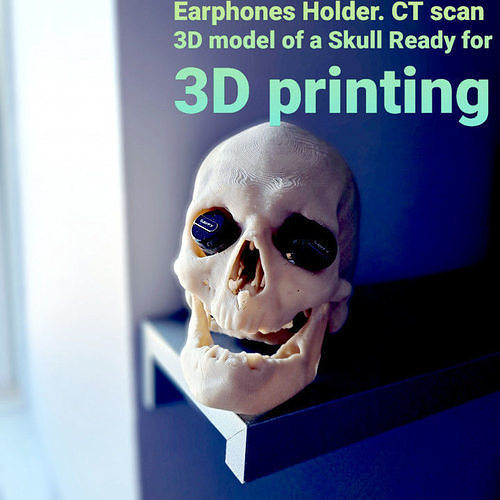 Halloween Skull Earphones - Earpods Holder Storage-3D printable Free 3D print model