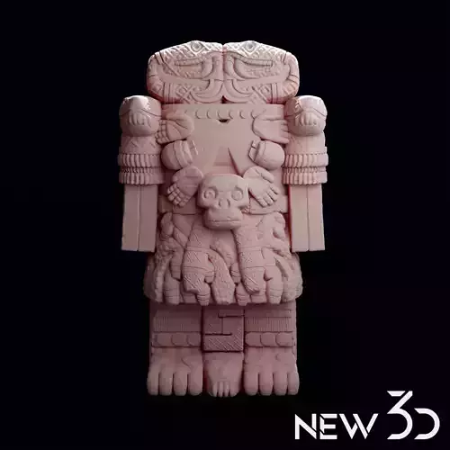 Coatlicue mexican statue 3D print model