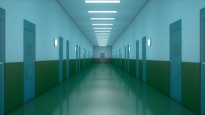 Squid Game Appartment Corridor 3D model