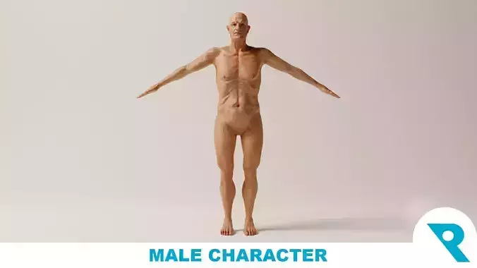Realistic Male Character - Marvin 3D model