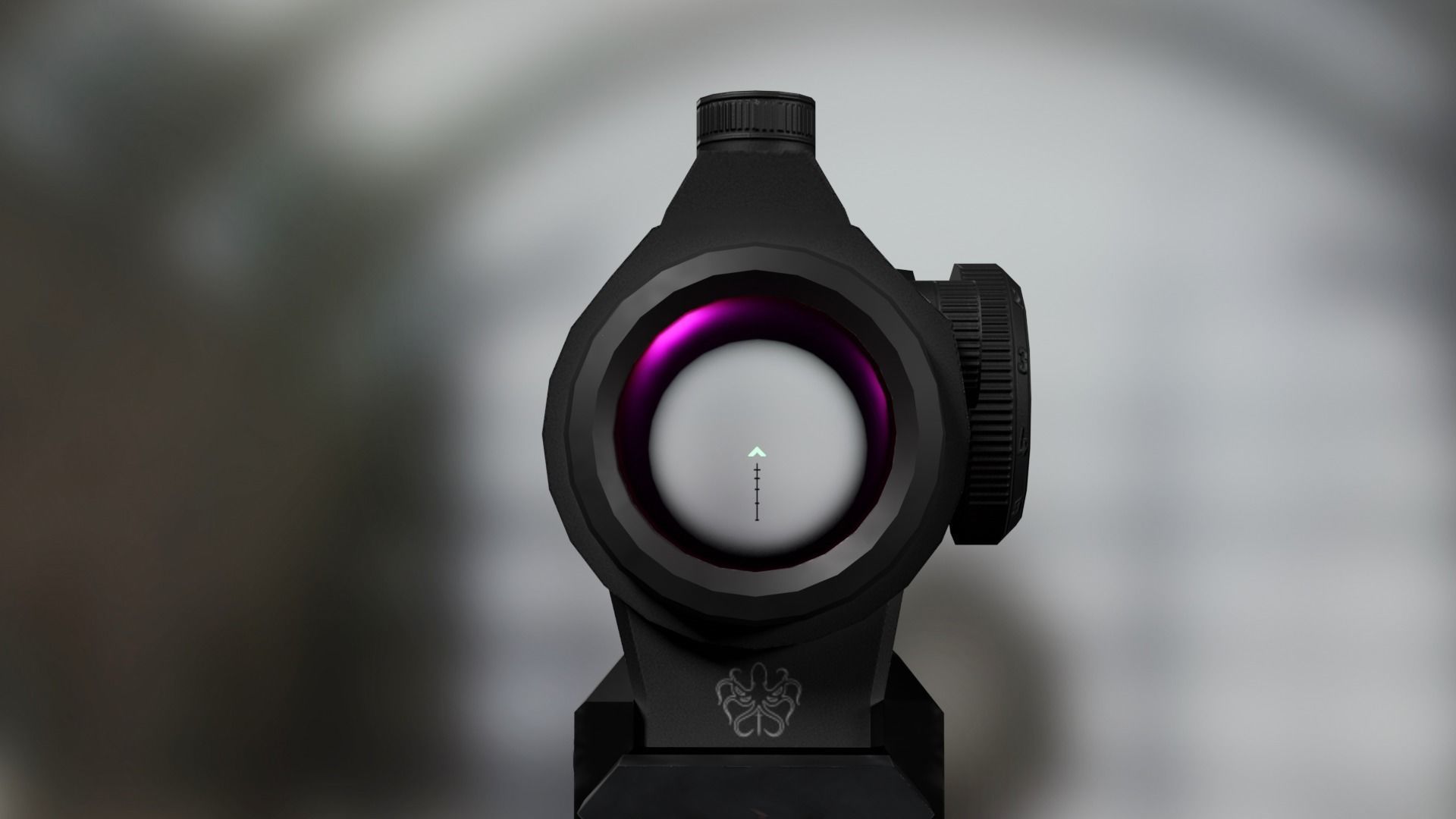 Aimpoint Style T1 Micro Red Dot Sight Low-poly 3D model_4