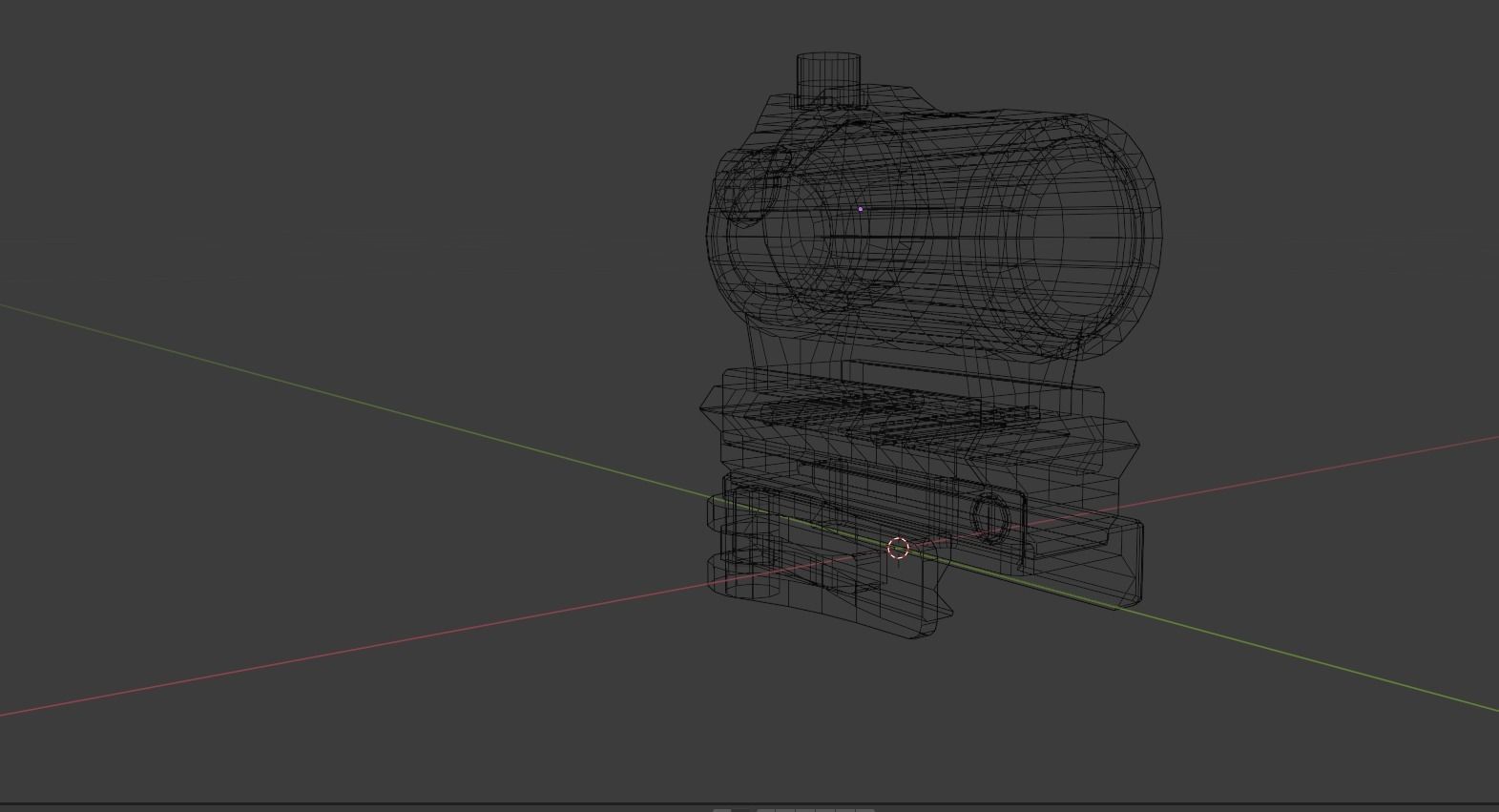 Aimpoint Style T1 Micro Red Dot Sight Low-poly 3D model_12