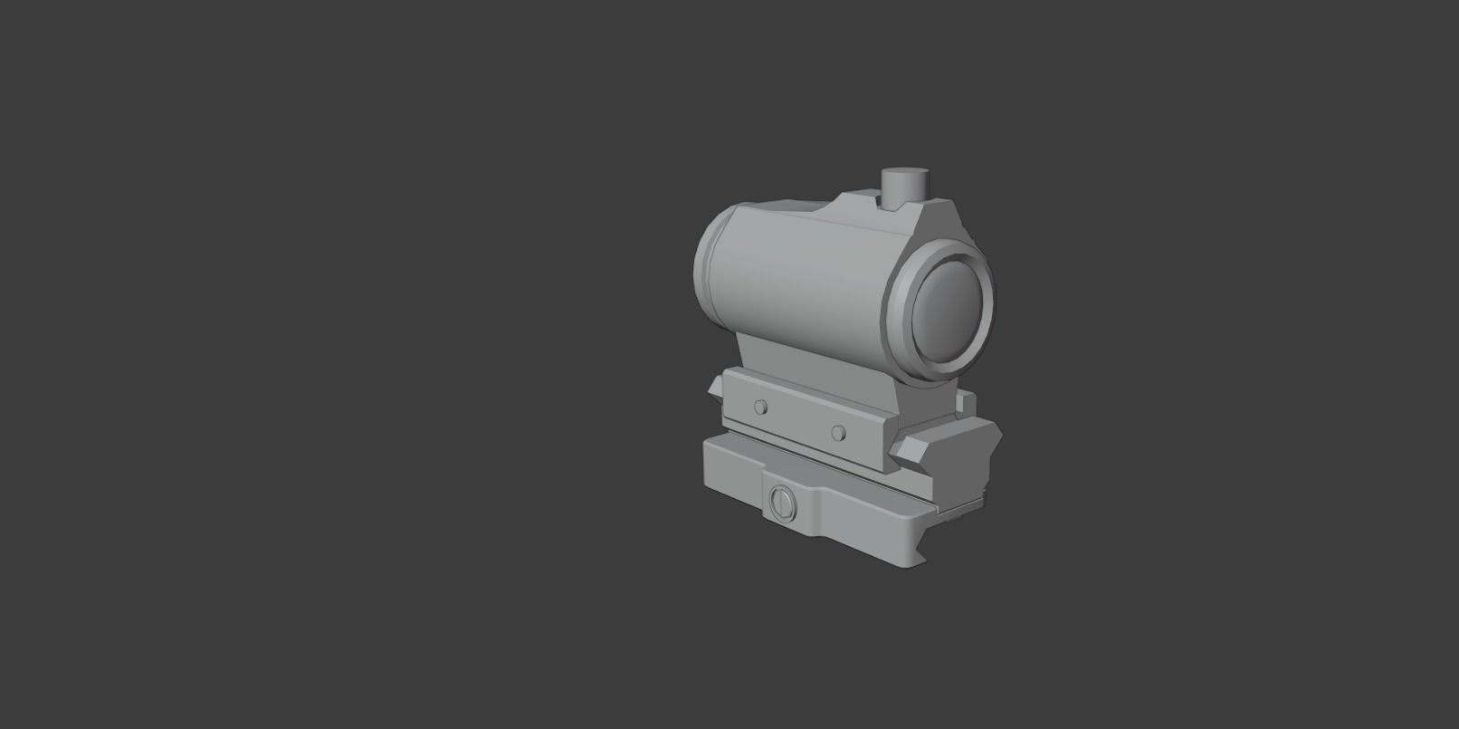 Aimpoint Style T1 Micro Red Dot Sight Low-poly 3D model_9